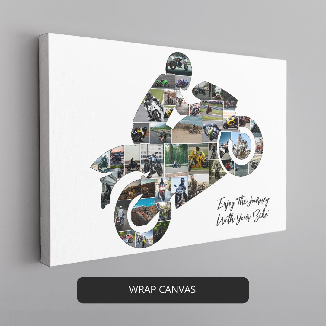 Motorcycle Rider Gifts - Handcrafted Motorcycle Photo Collage