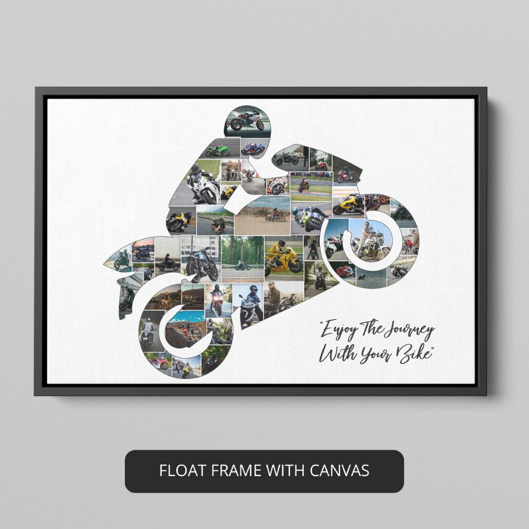 Thoughtful Father's Day Gift - Personalized Motorcycle Photo Collage