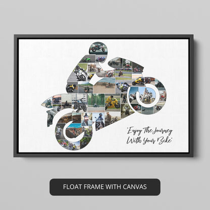 Thoughtful Father's Day Gift - Personalized Motorcycle Photo Collage