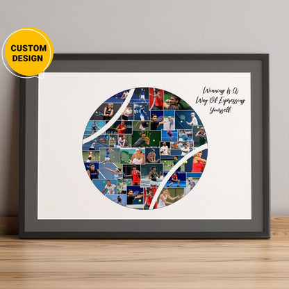 Personalized Tennis Photo Collage - Perfect Gift for Tennis Lovers"