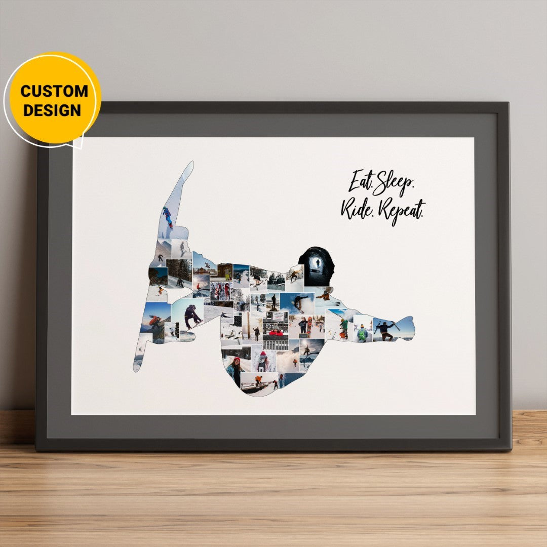 Personalized Photo Collage: Perfect Gifts for Snowboarders in the UK