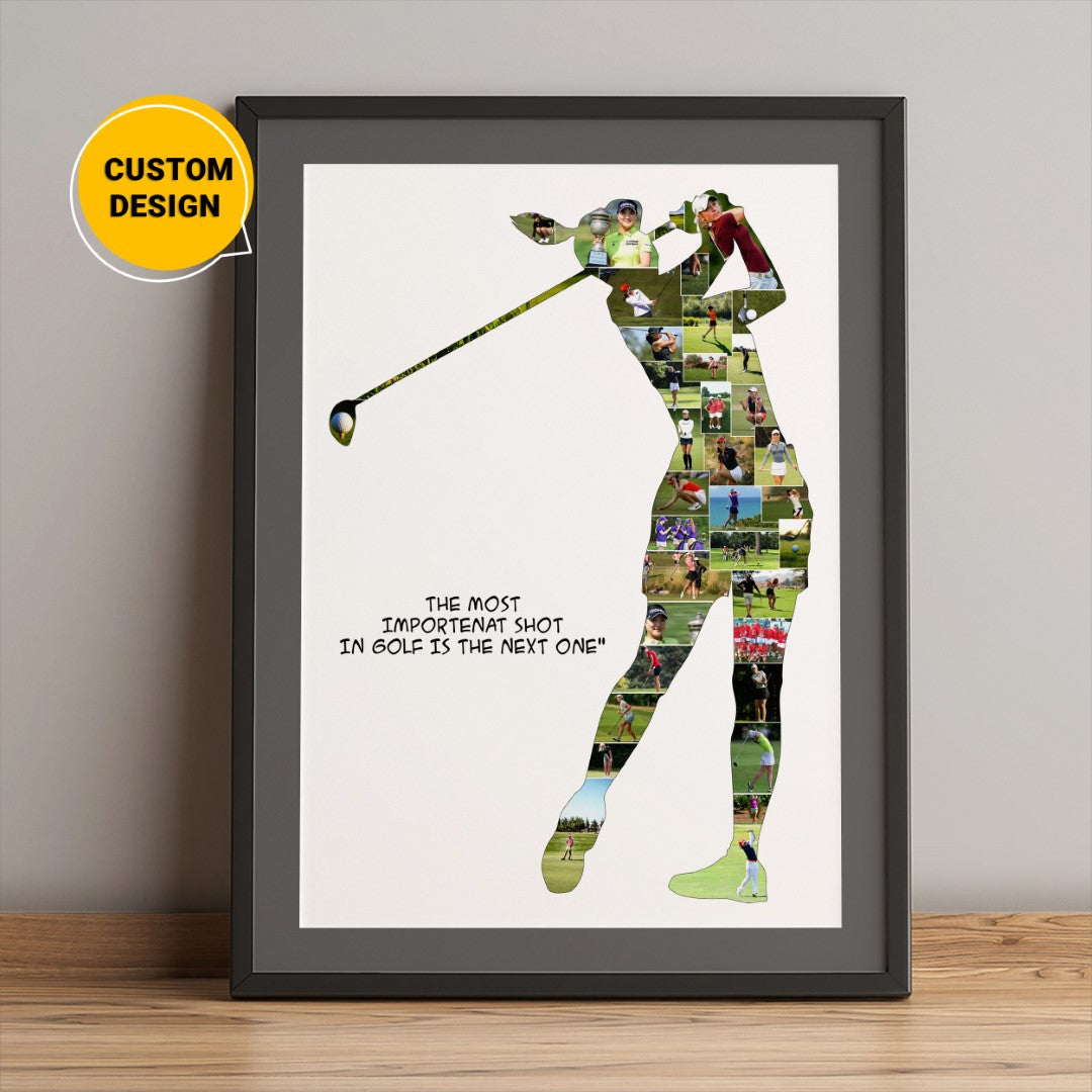 Personalized Golf Decor: Custom Photo Collage for Golf Lovers