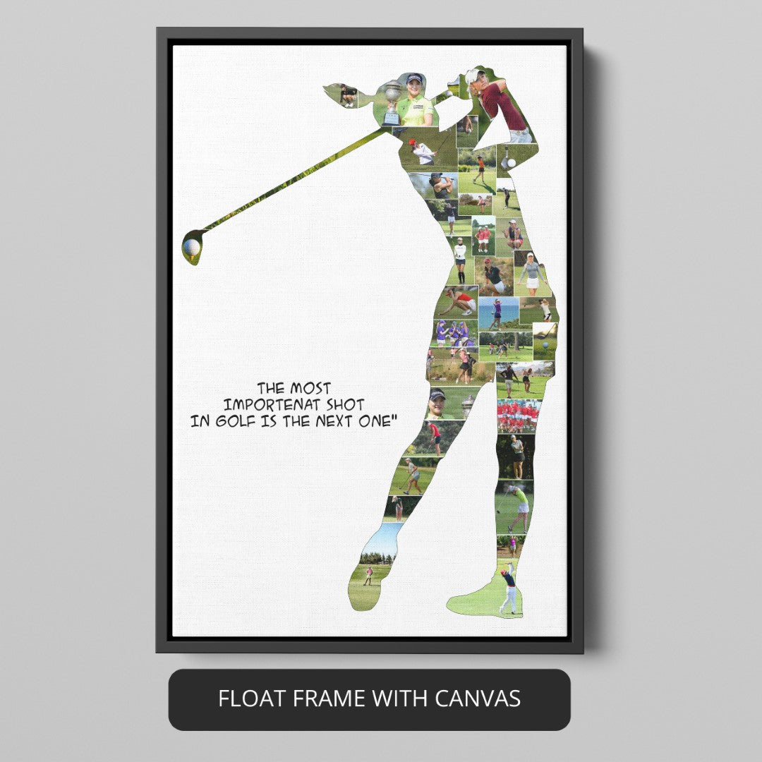 Golf Gifts for Ladies: Personalized Photo Collage for Female Golfers