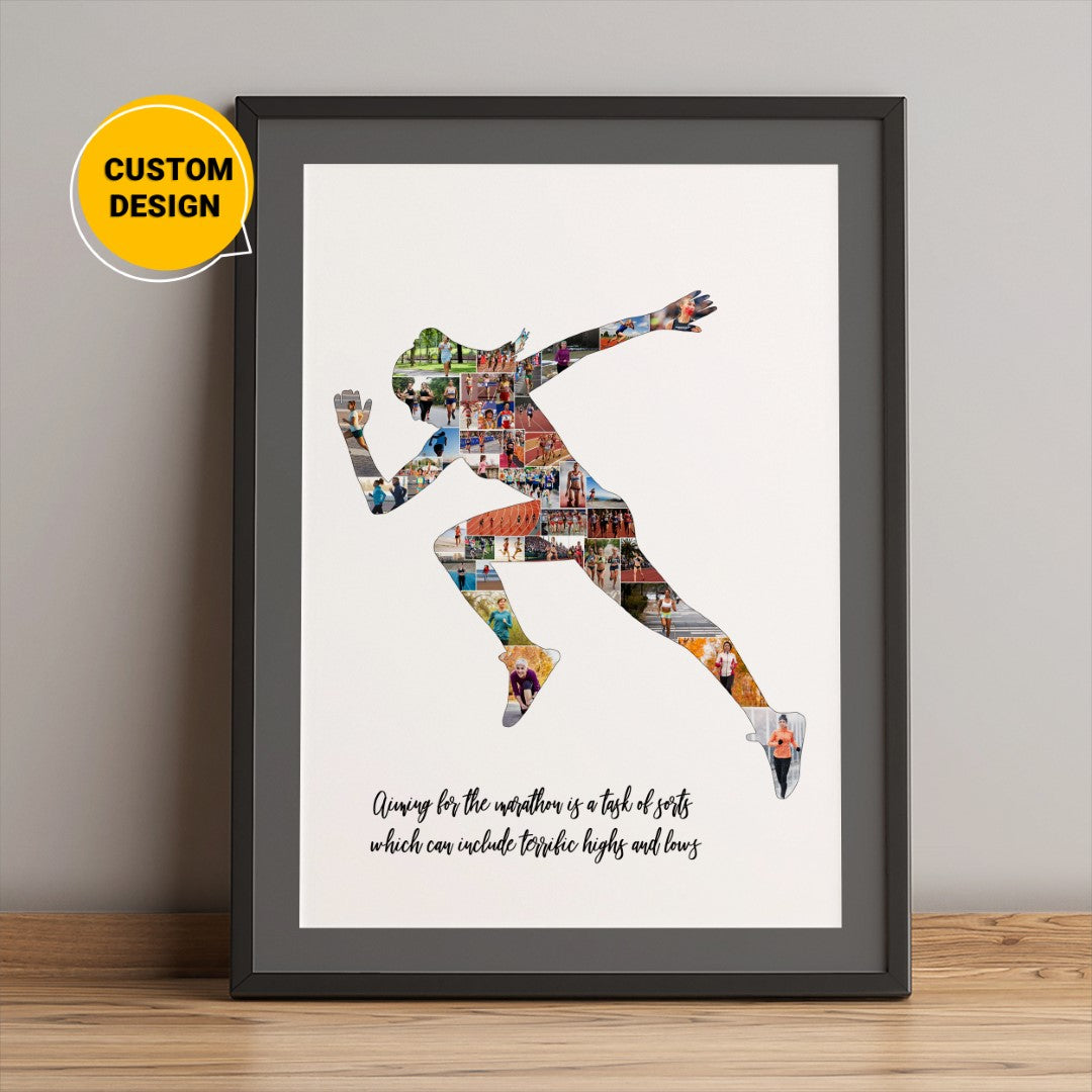 Personalized Photo Collage - Running Poster for the Best Running Gifts