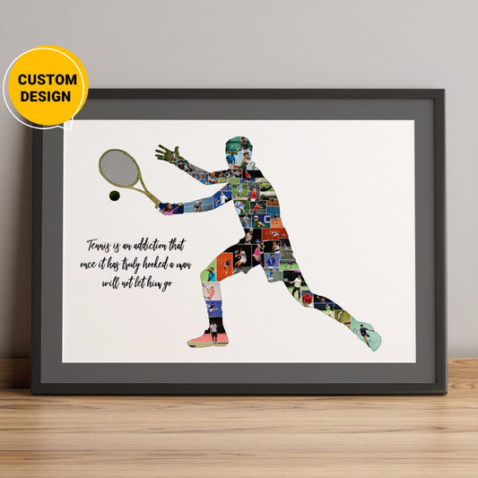 Personalized Tennis Photo Collage - Unique Father's Day Gifts for Tennis Players"