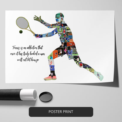 Tennis Player Gift - Customizable Tennis Wall Decor for Tennis Lovers
