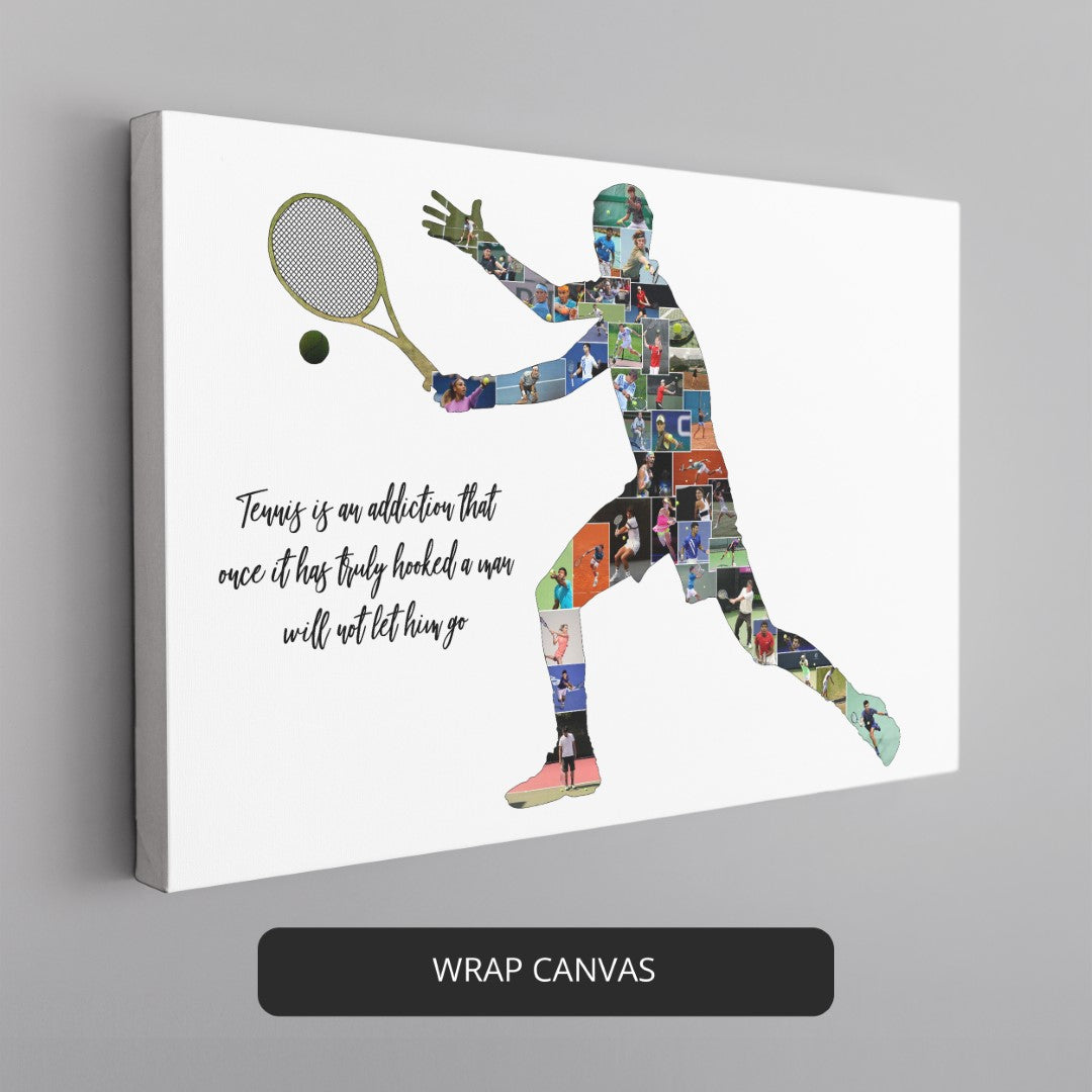 Personalized Tennis Gifts - Custom Photo Collage for Tennis Enthusiasts