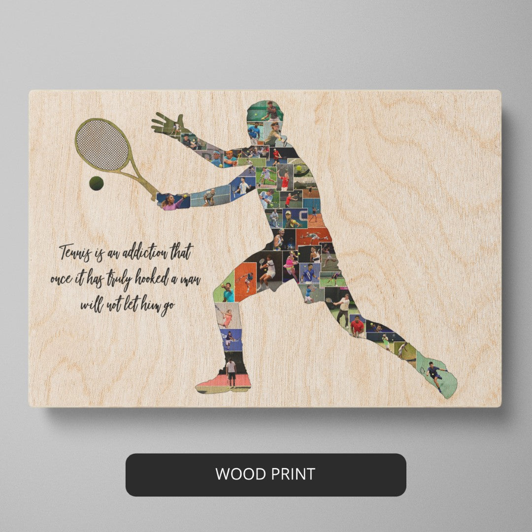 Tennis Wall Decor - Handcrafted Tennis Poster for Home or Office