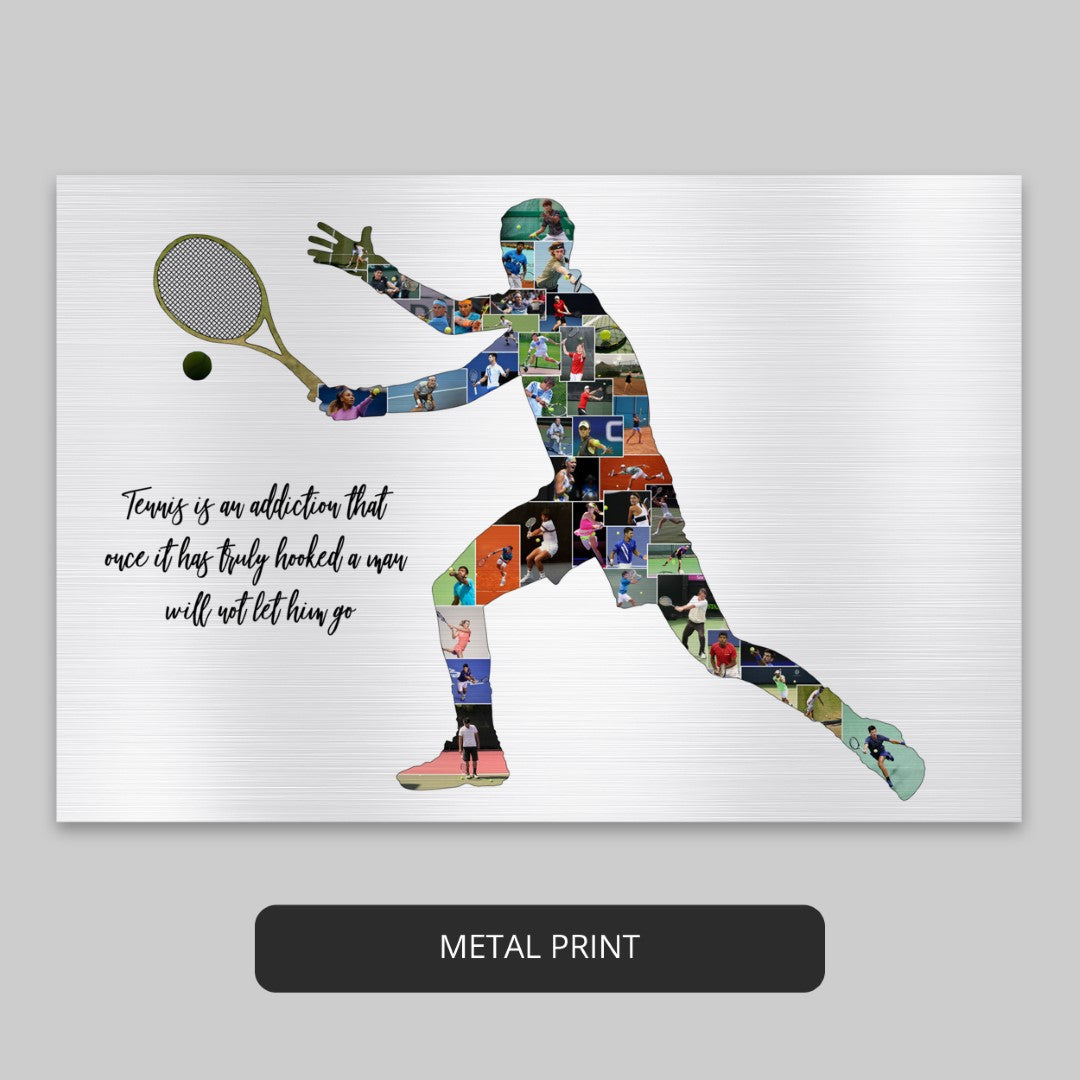 Gifts for Tennis Dads - Personalized Tennis Wall Art for Father's Day