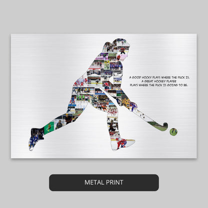Ice hockey gifts for her - Customized photo collage
