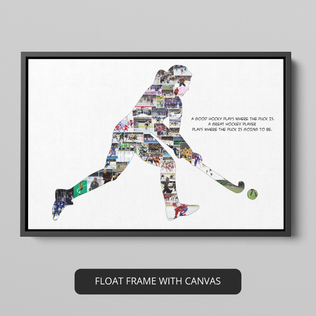 Stunning ice hockey team gifts - Personalized photo collage