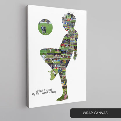 Customizable Soccer Photo Collage: Perfect Soccer Gift and Coach Gift Idea