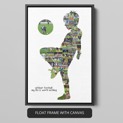 Gifts for Female Soccer Players: Personalized Soccer Artwork and Photo Collage
