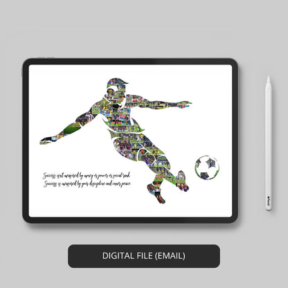 Football Wall Decor - Custom Photo Collage for Sports Enthusiasts