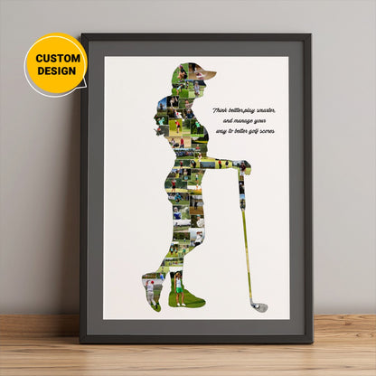 Personalized Golf Wall Decor - Custom Photo Collage for Golf Enthusiasts