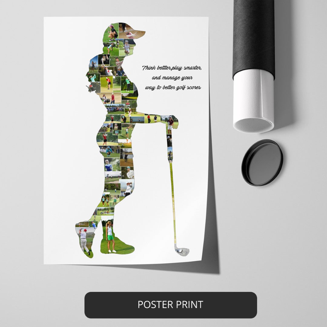 Unique Golf Gifts for Men - Customizable Golf-Themed Photo Collage