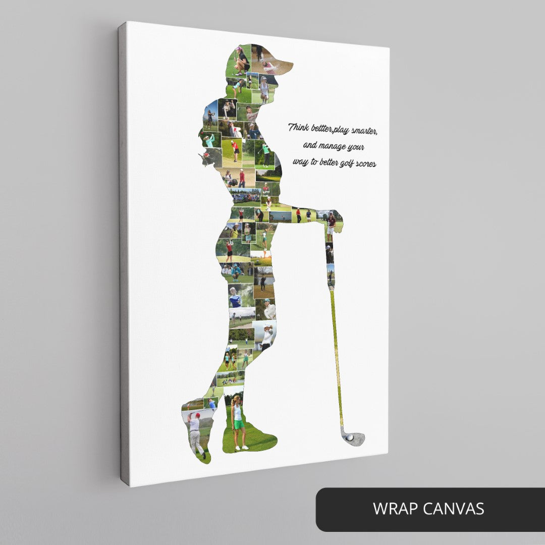 Thoughtful Golf Coach Gifts - Personalized Golf Collage for Mentors