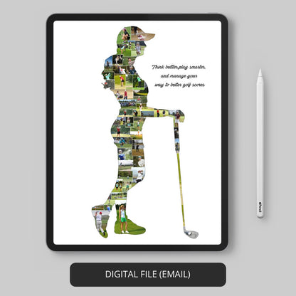 Gifts for Golf Dads - Personalized Golf-Themed Collage for Fathers