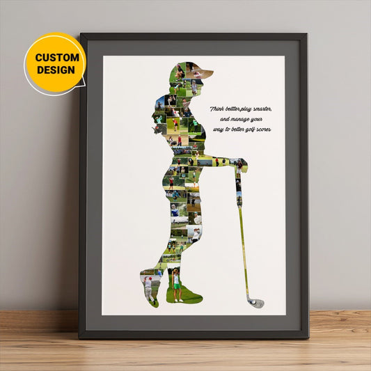 Personalized Father's Day Golf Gifts - Custom Photo Collage