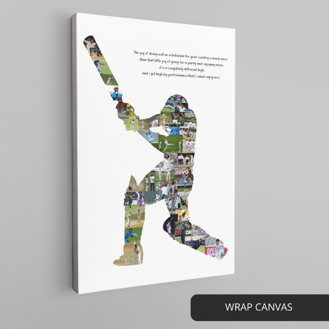 Cricket Birthday Gifts - Customized Photo Collage for Cricket Fans