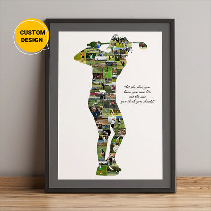 Customized Golfing Gifts for Men - Personalized Photo Collage