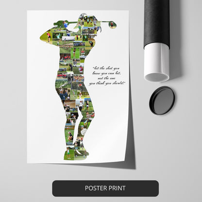 Unique Golf Coach Gifts - Personalized Photo Collage for Golfers
