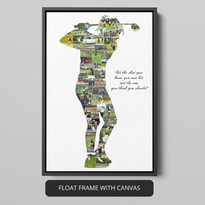 Golf Dad Gifts - Personalized Photo Collage for Golf Enthusiasts