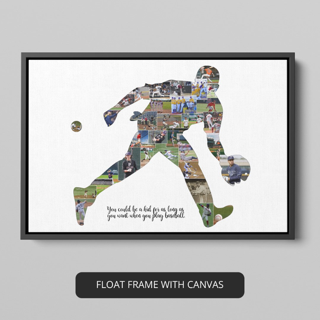 Baseball Lover Gifts: Handcrafted Photo Collage Artwork for Fans