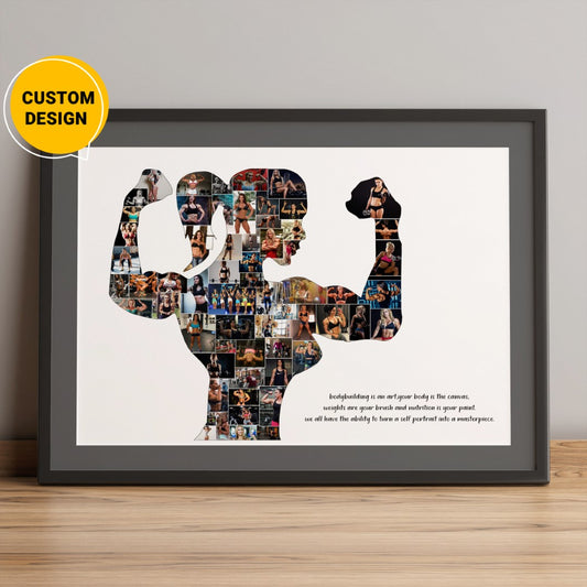Personalized Bodybuilding Photo Collage - Unique Gifts for Bodybuilder Boyfriend