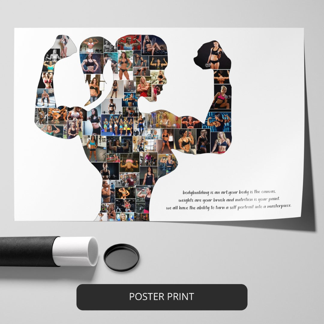 Bodybuilding Wall Art - Customized Photo Collage for Fitness Enthusiasts