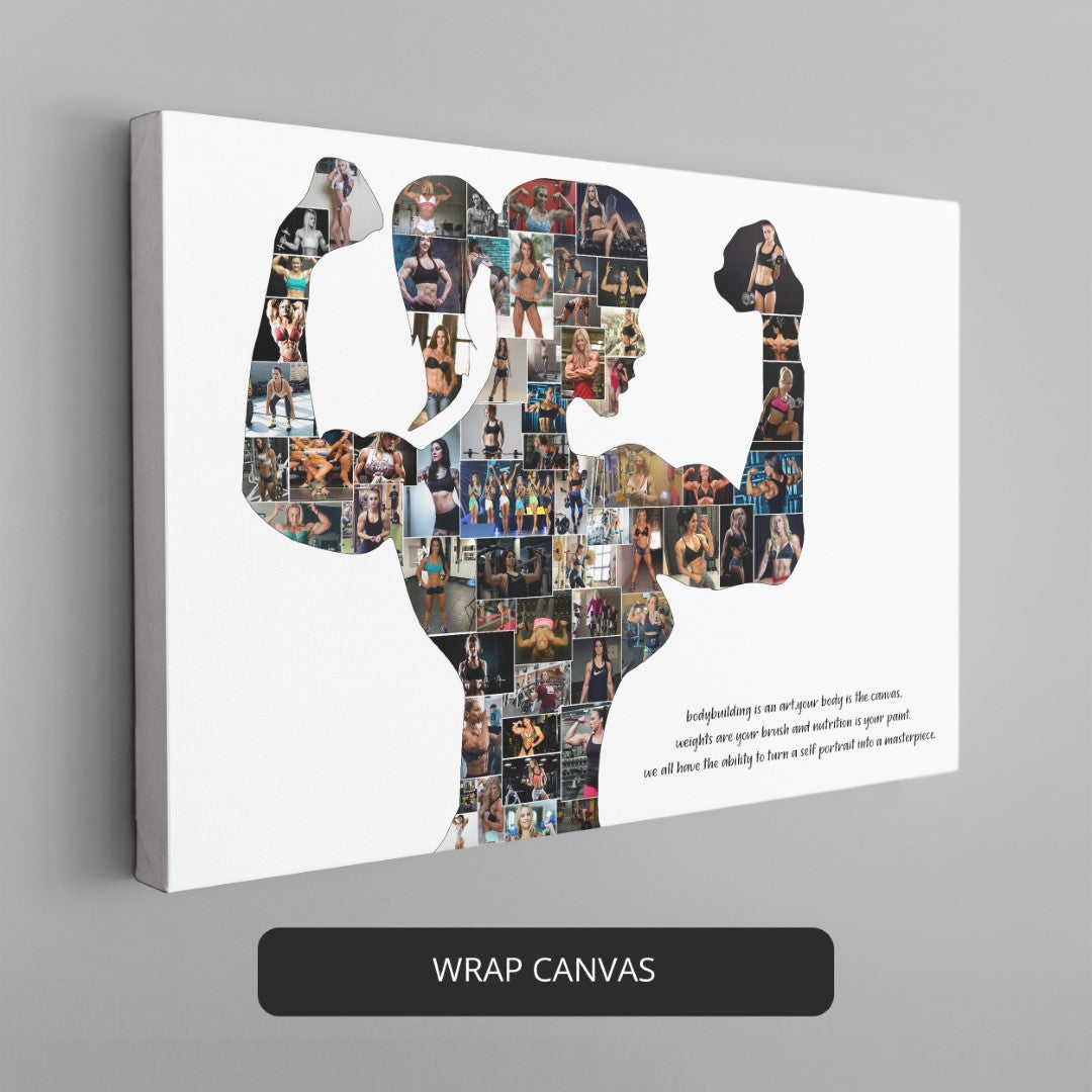 Gifts for Bodybuilders - Personalized Bodybuilding Collage for Him