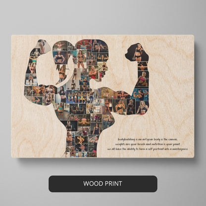 Best Gifts for Bodybuilders - Custom Photo Collage with Fitness Motif