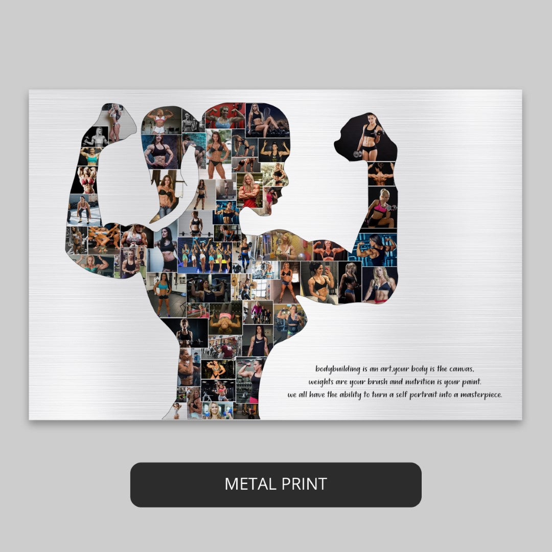 Christmas Gifts for Bodybuilders - Personalized Bodybuilding Themed Photo Collage