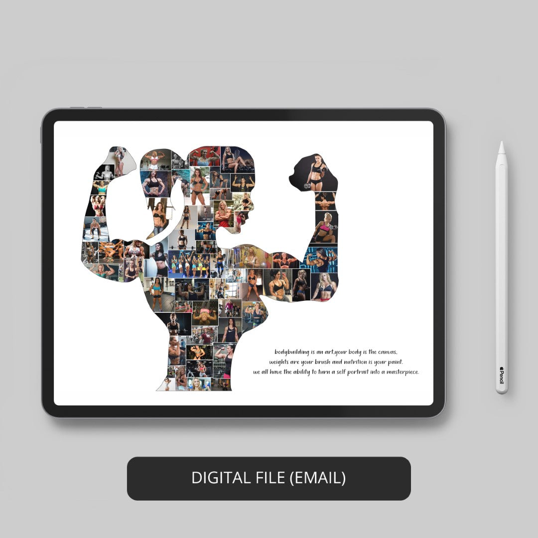 Birthday Gifts for Bodybuilders - Personalized Photo Collage for Fitness Lovers