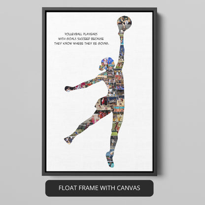 Gift Ideas for Volleyball Coach - Customized Photo Collage for Coaches
