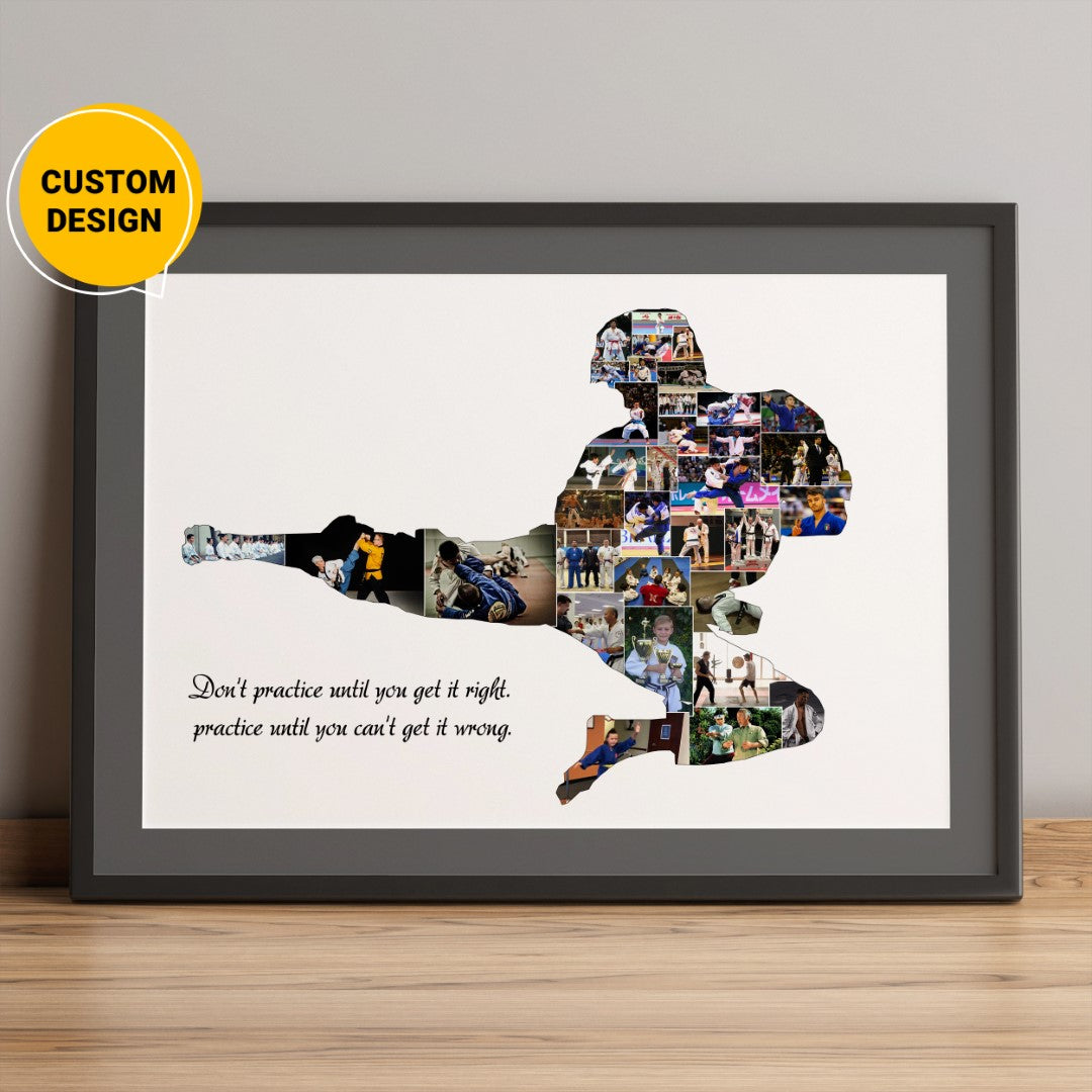 Customized Karate Themed Personalized Photo Collage - Unique Karate Gift Idea