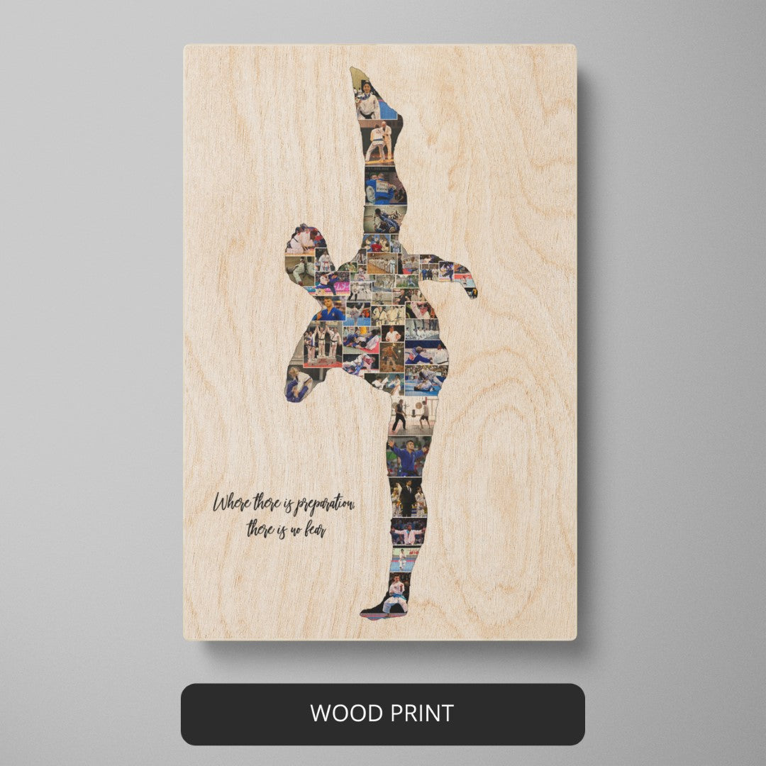 Express Your Passion: Personalized Karate Gift with Artistic Photo Collage