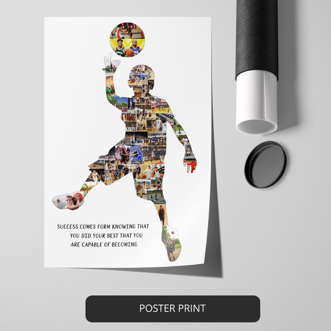 Basketball Christmas gifts - Customized photo collage