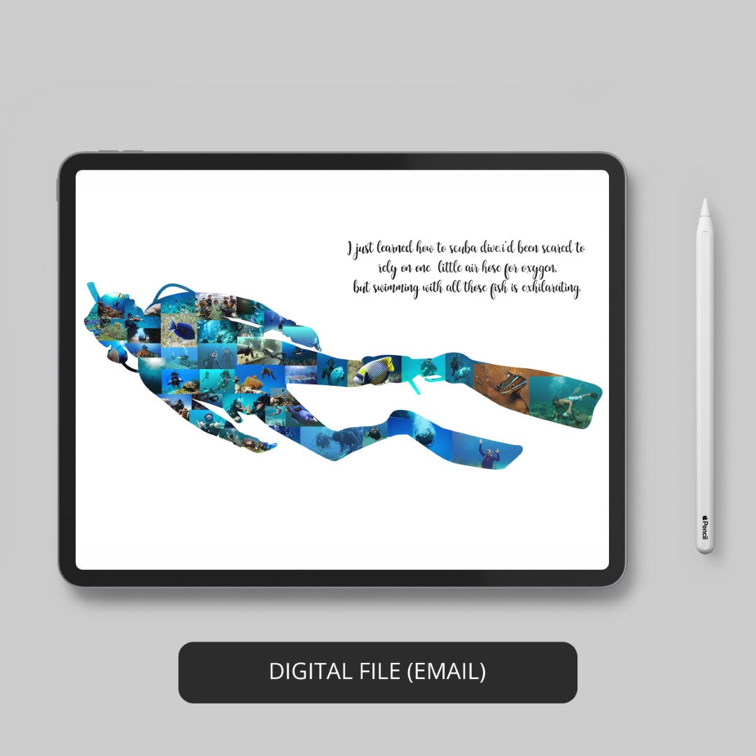 Vibrant Water Polo Poster - Perfect Gift for Water Polo Fans - Customized Photo Collage