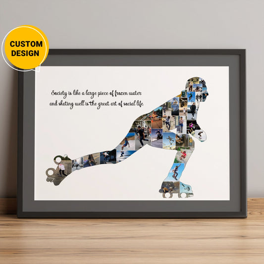Personalized Roller Skating Gifts: Custom Photo Collage
