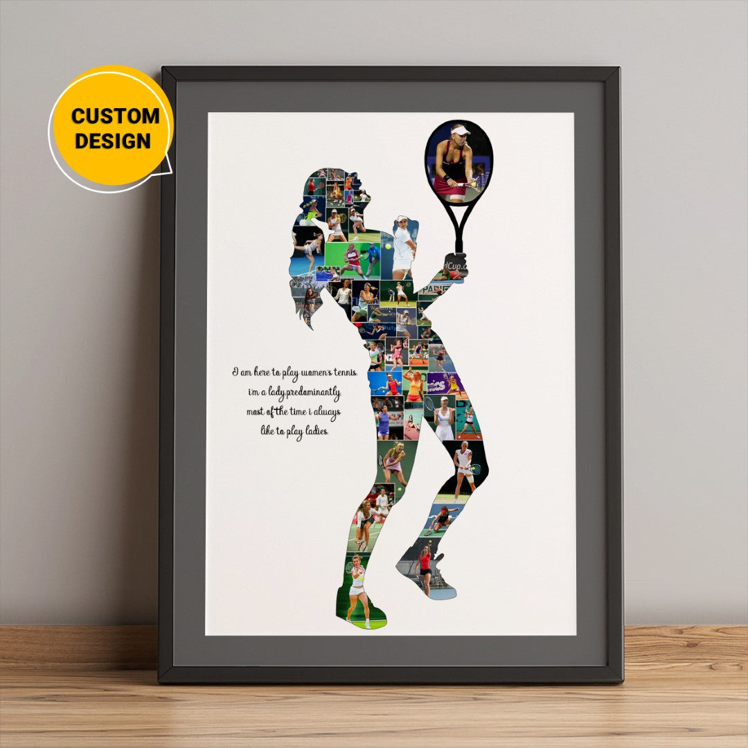 Personalized Tennis Gifts for Women - Custom Tennis Collage"