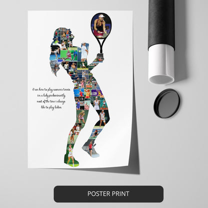 Tennis Wall Decor - Personalized Tennis Photo Collage