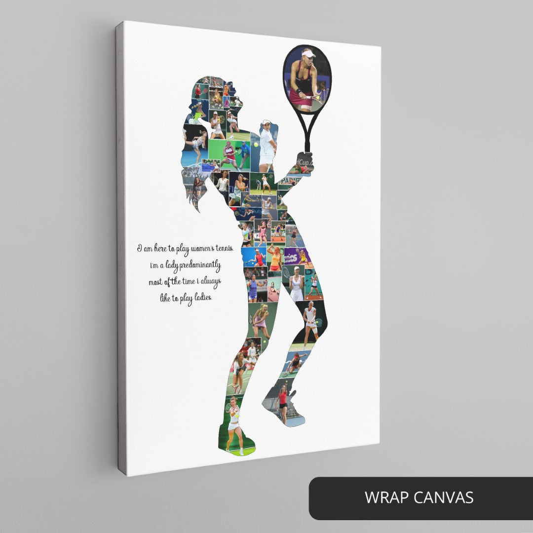 Tennis Canvas Wall Art - Customized Tennis Gifts for Female Players