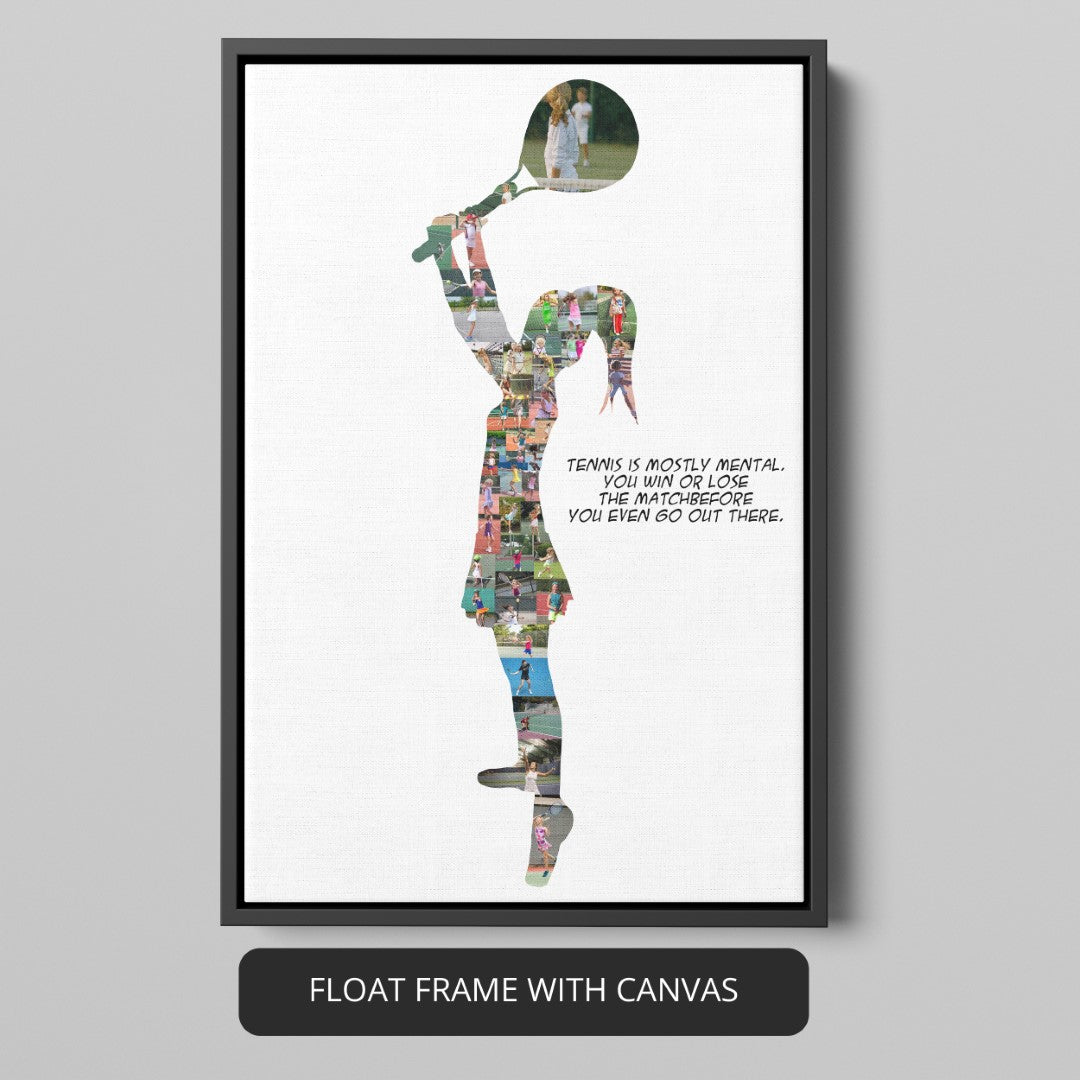 Tennis Girl Poster - Personalized Tennis Wall Art for Athletes