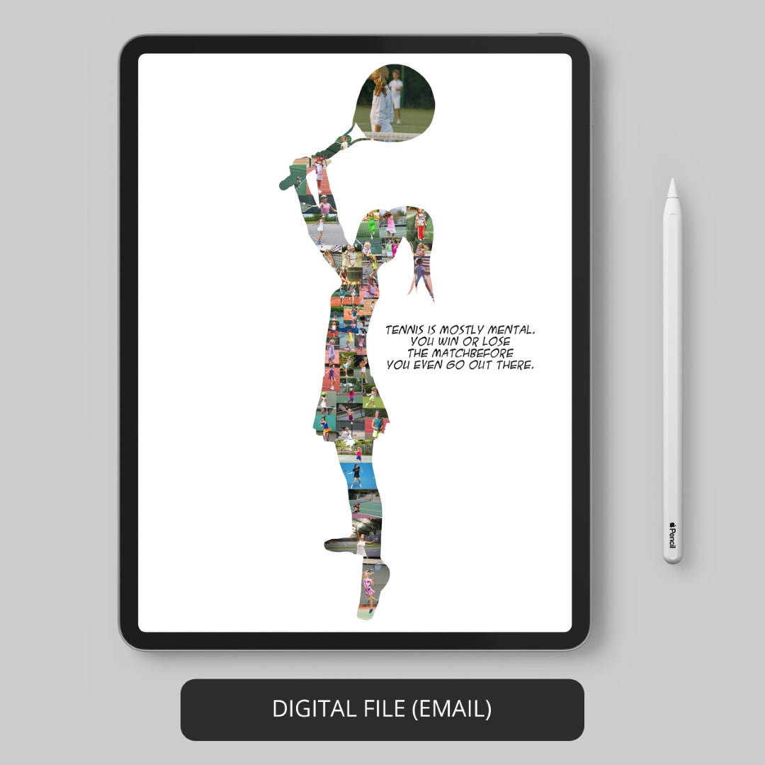 Tennis Photo Frame - Customizable Tennis-Themed Wall Decor