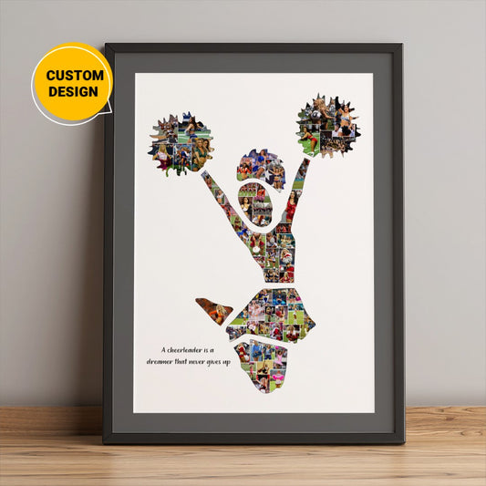 Cheer Collage Frame Buy Cheer Photo Collage Online | Personalized Cheer Leader Photo ...