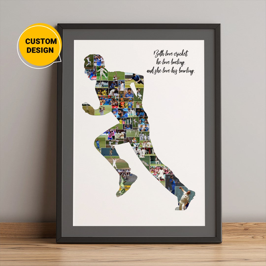 Personalized Cricket Photo Collage: The Perfect Cricket Gift for Fans
