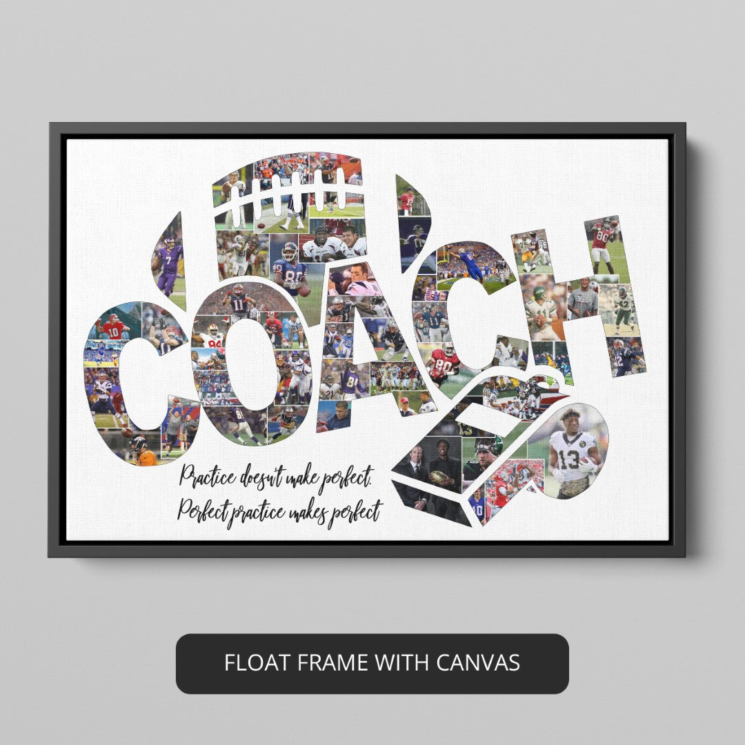 Best Football Coach Gifts: Personalized Collage to Celebrate Coaching Success