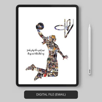 Basketball Theme Decorations - Personalized Canvas Wall Decor for Basketball Fans