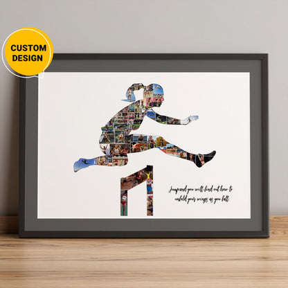 Personalized Jumping Gift: Custom Photo Collage for High Jump Enthusiasts